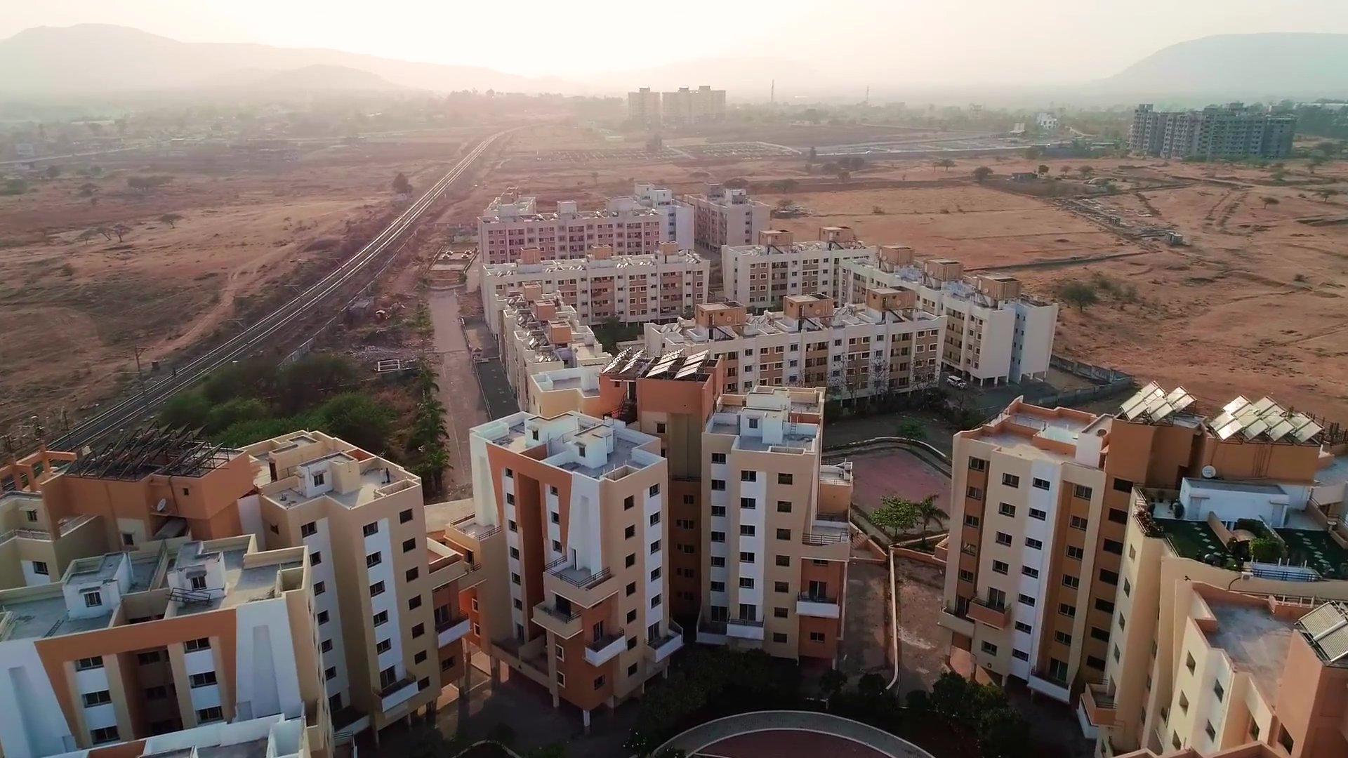 Township Sunrise & Mountain Backdrop